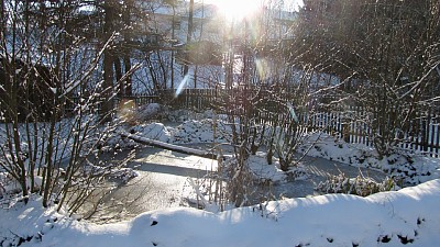 Eifelferienhaus Lissendorf - Winter im Garten
